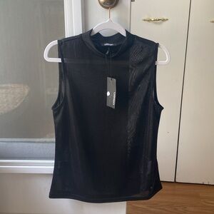 Olsen Fancy Sparkly Mockneck Tank Top NWT (flaw)